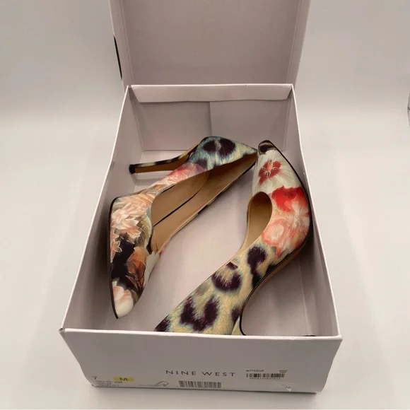 Nine West Leopard and Floral Print Women Size 7 - Picture 8 of 9